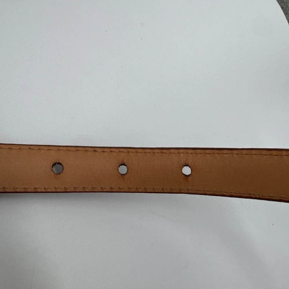 Vintage Coach 2800 British Tan Leather Belt Size 30 USA Solid Brass Hangtag